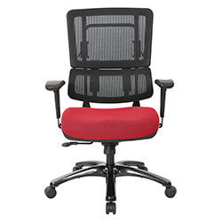 Vertical Black Mesh Back Chair with Shiny Black Base 1